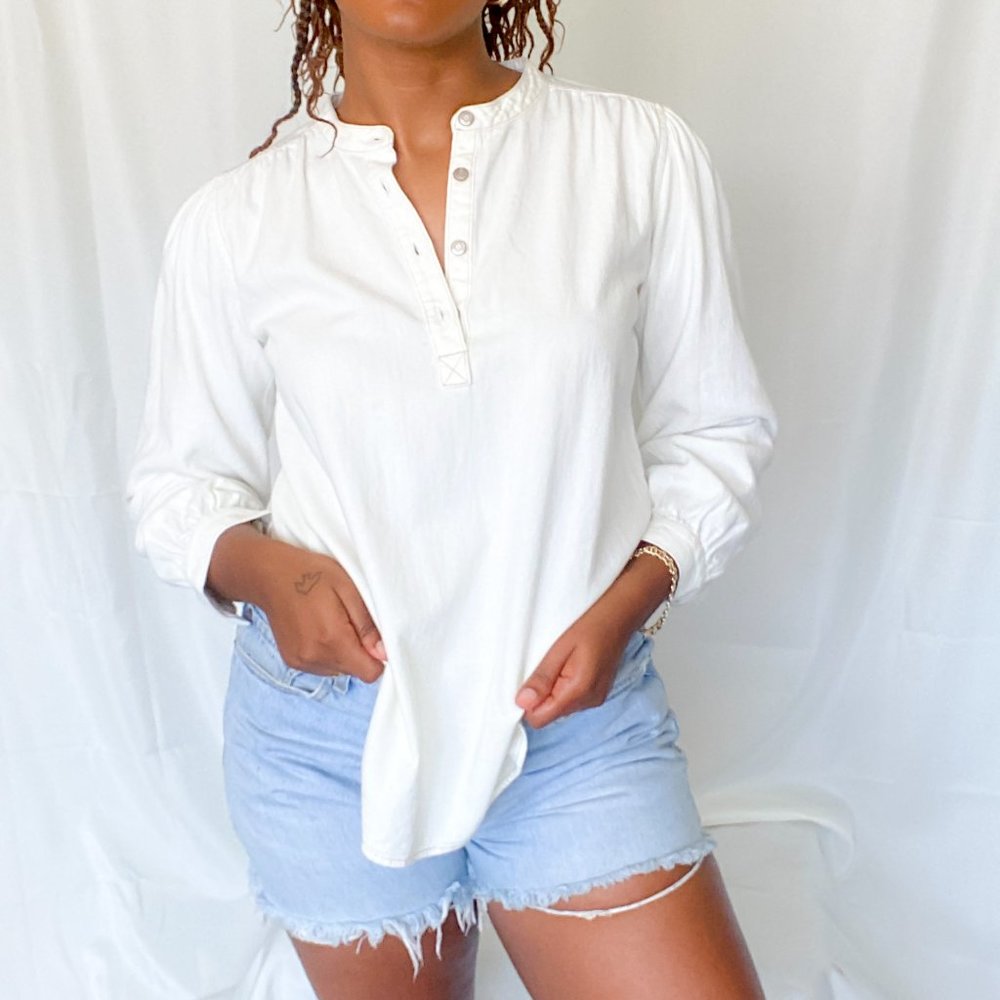 Vintage White Denim cotton button up by GAP